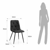 Tomasucci Črni jedilni stoli v kompletu 2 ks Mesh – | Shoptok.si