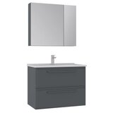 Hanah home Kupatilski ormarić sa umivaonikom i ogledalom (2 komada) Nuvola 80 v2 185 | Eponuda.com