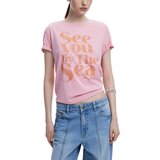 Desigual Majice s kratkimi rokavi REPRIS TS SEA 25WWTKX2 Rožnata | Shoptok.si