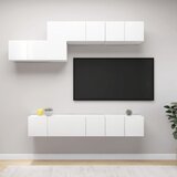 TV 7-dijelni set ormarića bijeli od iverice | shoptok.hr