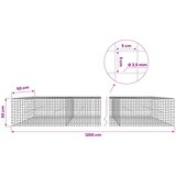  Gabion s žicom debljine 3,5 mm i mrežom 5x5 cm 1200x50x50 cm | shoptok.hr
