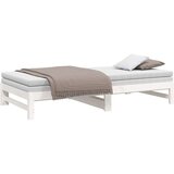 vidaXL Dnevni ležaj na izvlačenje bijeli 2 x (100 x 200) cm borovina | shoptok.hr