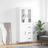  Visoka komoda bijela 69 5x34x180 cm konstruirano drvo | shoptok.hr