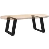 vidaXL noge kavne mizice u-oblika 2 kosa črna 70x(42-43)cm jeklo | Shoptok.si
