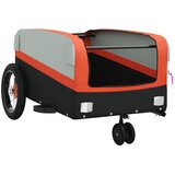 Prikolica za bicikl crno-narančasta 30 kg željezna | shoptok.hr