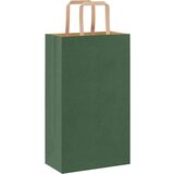 Papirnate vrećice 250 kom s ručkama zelene 21x11x36 cm | shoptok.hr
