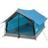 vidaXL Šotor za kampiranje za 2 osebi moder 193x122x96 cm 185T taft | Shoptok.si
