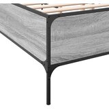 vidaXL Posteljni okvir siva sonoma 120x190 cm inženirski les in kovina, (21128598) Cene
