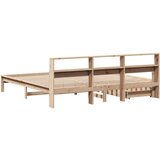  Krevet s regalom za knjige bez madraca 200 x 200 cm od borovine | shoptok.hr