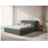 Micadoni Modra oblazinjena zakonska postelja s prostorom za shranjevanje z letvenim dnom 160x200 cm Simon Olivia – | Shoptok.si