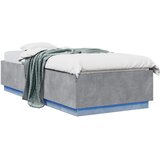  Krevetna konstrukcija s LED svjetlom Betonska siva 80 x 200 cm | shoptok.hr