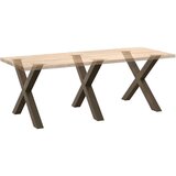  Noge jedilne mize v obliki črke X 3 kosa 90x(72-73) cm jeklo, (21828589) | Shoptok.si