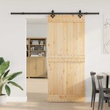  Klizna vrata NARVIK Prirodna i crna 90 x 210 cm (213,5 cm) | shoptok.hr