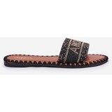 Boto Ladies Flat Heeled Slippers With Decoration Black Dorfedi | shoptok.hr