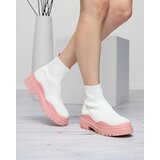 Resti Women's boots on a thicker sole in white and pink Korlic-Shoes | Shoptok.si