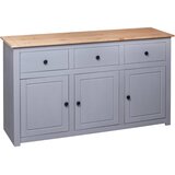  Komoda od masivne borovine siva 135x40x80 cm asortiman Panama | shoptok.hr