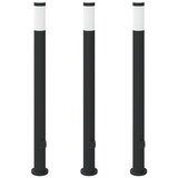 vidaXL Stebričke z vtičnico 3 kosi 110 cm nerjaveče jeklo IP44, (5000296971) | Shoptok.si