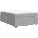  Krevet box spring s madracem svjetlosivi 140x200 cm od tkanine Slike