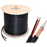 Gembird KABL-COAX-RG59+2X0.75 CCA/PVC/300M Koaksialni kabl sa napojnim kablom 2x0,75mm black 300m | ePonuda.com