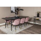Venture Home Velvet blagovaonska stolica, puder roza, set od 2 Slike