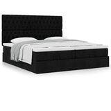 vidaXL Otomanski okvir kreveta s madracima crni 200x200cm od tkanine | shoptok.hr