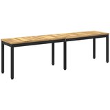  Vrtna klupa 161 x 35 x 45 cm Čvrsto drvo akacije Bijela i crna | shoptok.hr