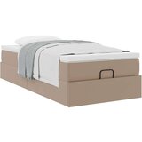 vidaXL Otomanski posteljni okvir z vzmetnico kapučino 100x200 cm, (21611405) | Shoptok.si