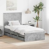  Krevetna konstrukcija s ladicama Betonski sivi 90 x 200 cm | shoptok.hr