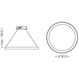 Brilagi LED prigušiva luster na sajli FALCON SLIM LED/42W/230V Ø 50 cm bež + sa daljinskim upravljačem | Eponuda.com