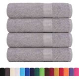vidaXL Kopalne brisače 4 kos siva 100x150 cm 360 g/m² 100% bombaž | Shoptok.si