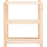  Stalak za pohranu s 3 razine 80x38x90 cm od borovine 150 kg | shoptok.hr