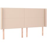 Maison Chic Vzglavna omarica - Nočna omarica - Posteljna omarica z ušesi kapučino 203x16x118/128 cm umetno usnje, (21708800) Cene
