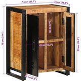 vidaXL Komoda 55x35x70 cm trden robusten mangov les in kovina | Shoptok.si
