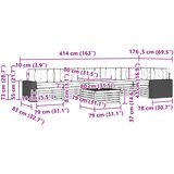  Set vanjskih sofa 7 pcs Prirodna i bež 79 x 79 x 37 cm | Eponuda.com