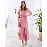 Resti Women's pink long dress with slit - Clothing | Shoptok.si