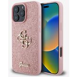 Guess PU Fixed Glitter 4G Metal Logo Zadní Kryt pro iPhone 16 Pro Max Pink Ovitek za telefon Vijolična | Shoptok.si