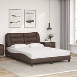 Krevet s madracem Hvar smeđi 140 x 190 cm od umjetne kože | shoptok.hr