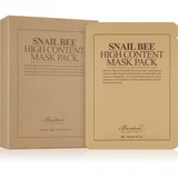 Benton Snail Bee maska iz platna za kompleksno nego s polžjim ekstraktom 10 × 20 g