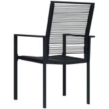 PVC Vrtni stoli 4 kosi PVC ratan črni | Shoptok.si
