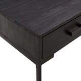  Stolić za kavu crni 90 x 50 x 35 cm od masivne borovine | shoptok.hr
