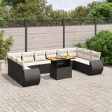 vidaXL 11-dijelni set vrtnih sofa od poliratana s jastucima crni | shoptok.hr