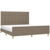  Okvir za krevet bez madraca smeđesivi 160x200 cm od tkanine | shoptok.hr