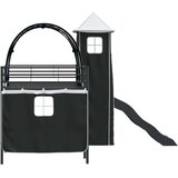  Okvir Krevet za Dječji Loft Jednobojno Crna 100 x 200 cm Metal | shoptok.hr