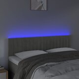  LED uzglavlje svjetlosivo 144x5x78/88 cm baršunasto | shoptok.hr