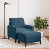  Fotelja s tabureom plava 60 cm baršunasta | shoptok.hr
