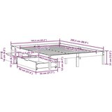  Okvir kreveta bez madraca voštano smeđi 160x200 cm od borovine | shoptok.hr