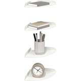  Lebdeća polica s policom s pohranom 4 pcs Bijeli 18 x 18 x 2 cm | shoptok.hr