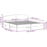  Okvir kreveta bez madraca voštano smeđi 200x200 cm od borovine | shoptok.hr