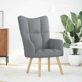 vidaXL Stol za sproščanje svetlo sivo blago | Shoptok.si