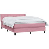 Box spring postelja z vzmetnico roza 160x220 cm žamet, (21791900) | Shoptok.si